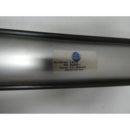 Bimba 2-1/2In 250Psi 19In Double Acting Pneumatic Cylinder CYL-9624432 RL-063250